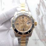 EW Factory Copy Rolex Submariner Swiss 3135 Watch Two Tone Gold Dial